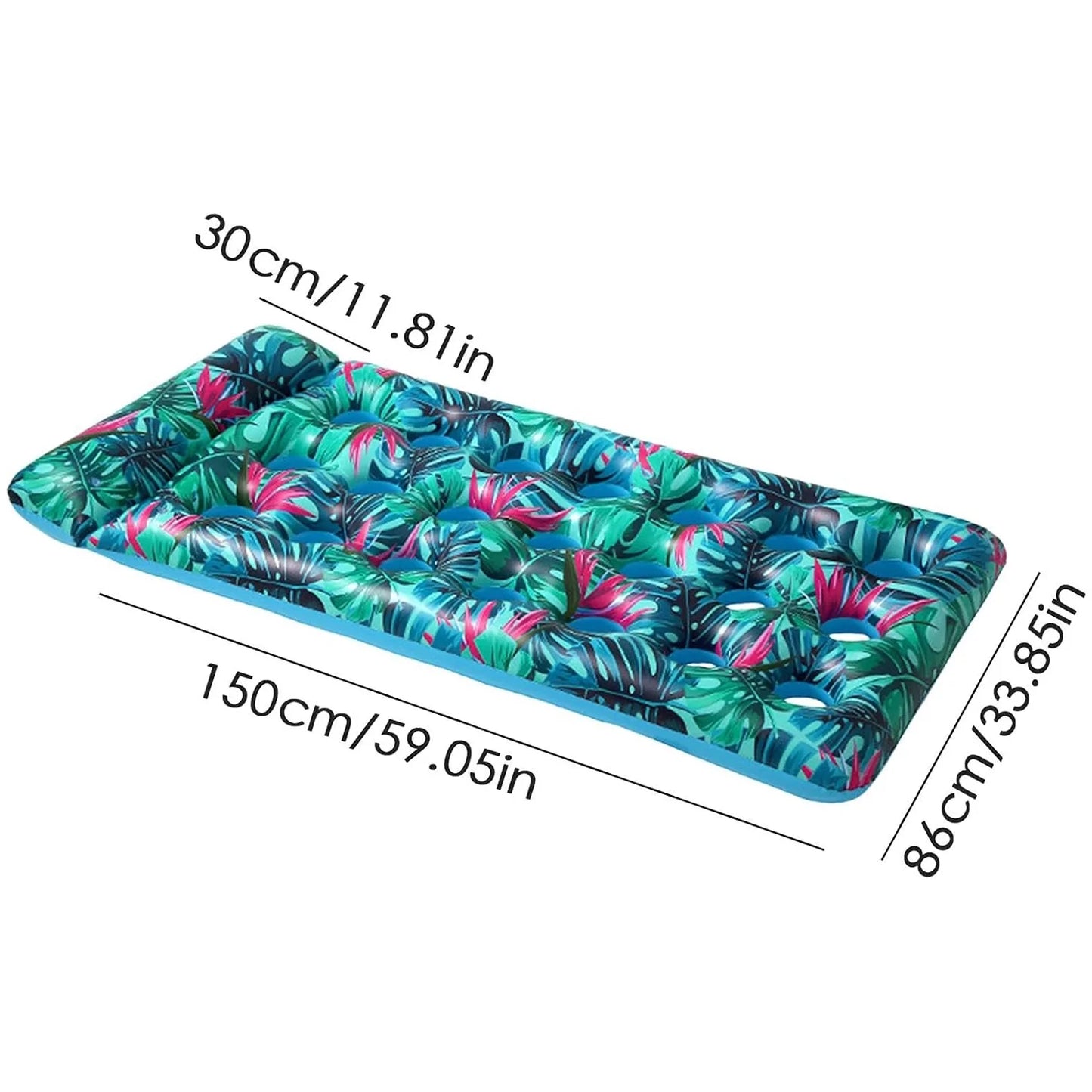 VKFVKF Inflatable Pool Float Lounge, Giant Floaties Rafts for Adults Floating Lounger Sun Tanning Floats Cool Water Floaty