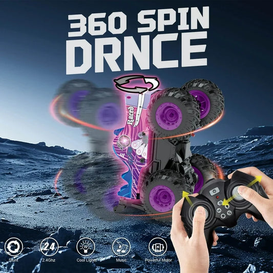 RC Monster Truck Toys, Remote Control Cars for Kids, Dinosaur RC Cars with Light & Music,Stunt, 360° Spin, Walk Upright