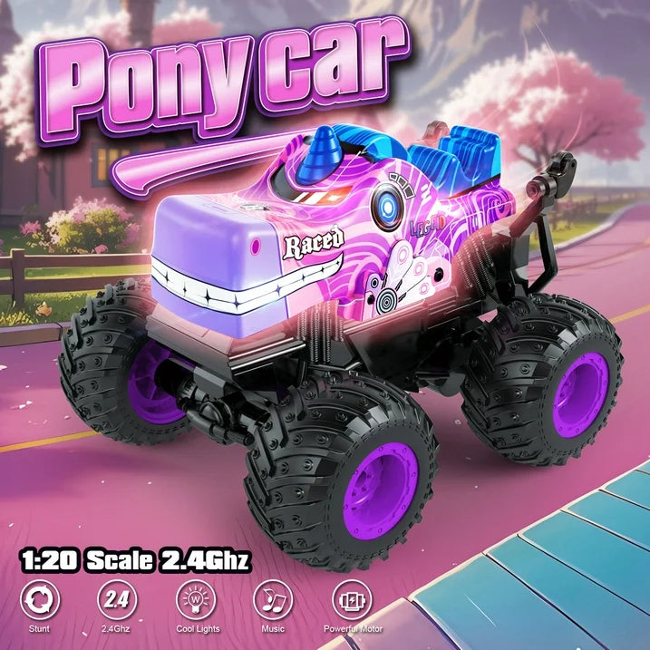 RC Monster Truck Toys, Remote Control Cars for Kids, Dinosaur RC Cars with Light & Music,Stunt, 360° Spin, Walk Upright