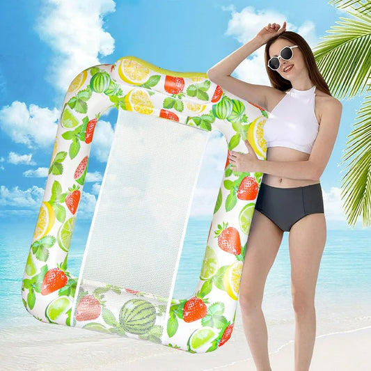 VKFVKF Inflatable Pool Floats Adult Size, Pool Float Lounge for Swimming Pool,Pool Rafts Lounge Chairs Floating for Adults Vacation Fun and Rest