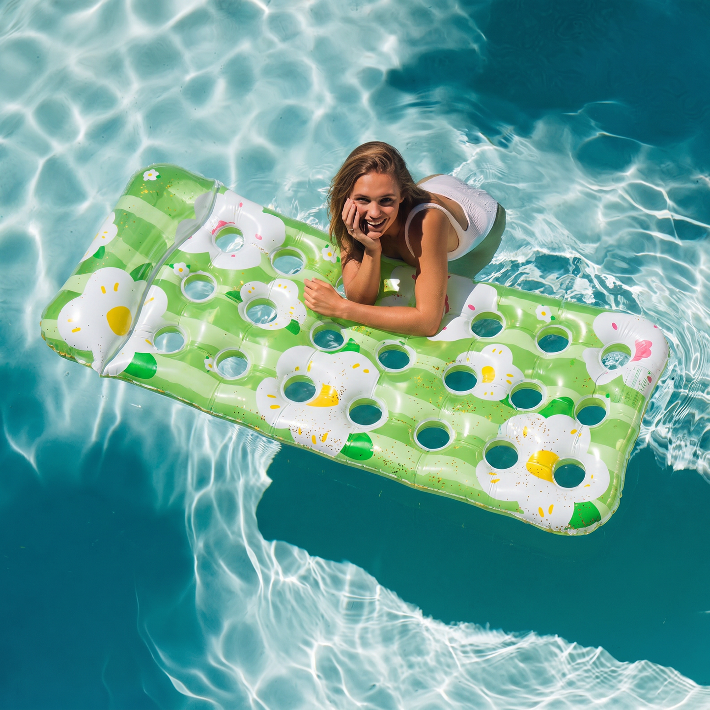 VKFVKF Pool Float for Adults , Giant Floaties Rafts for Adults Floating Lounger Sun Tanning Floats