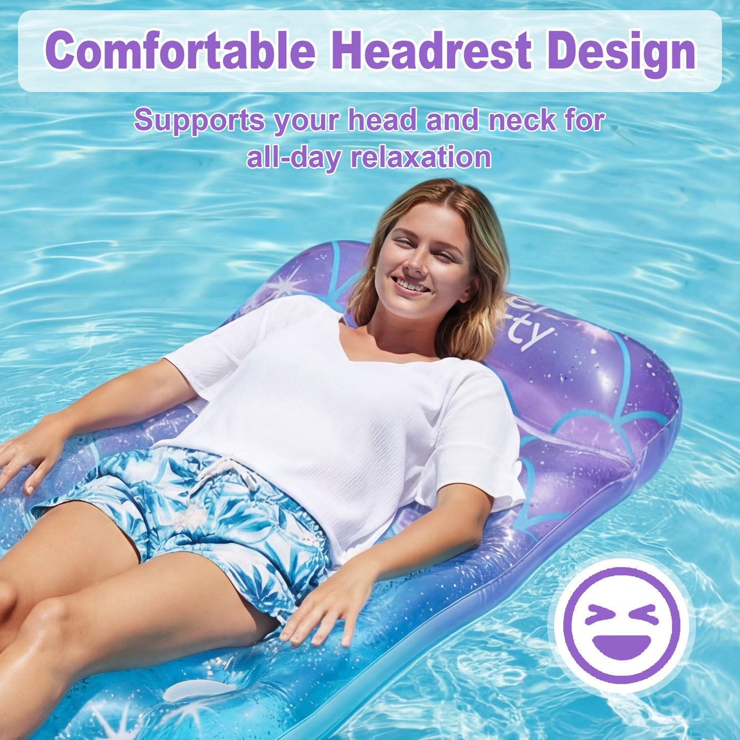 VKFVKF Pool Float for Adults , Giant Floaties Rafts for Adults Floating Lounger Sun Tanning Floats