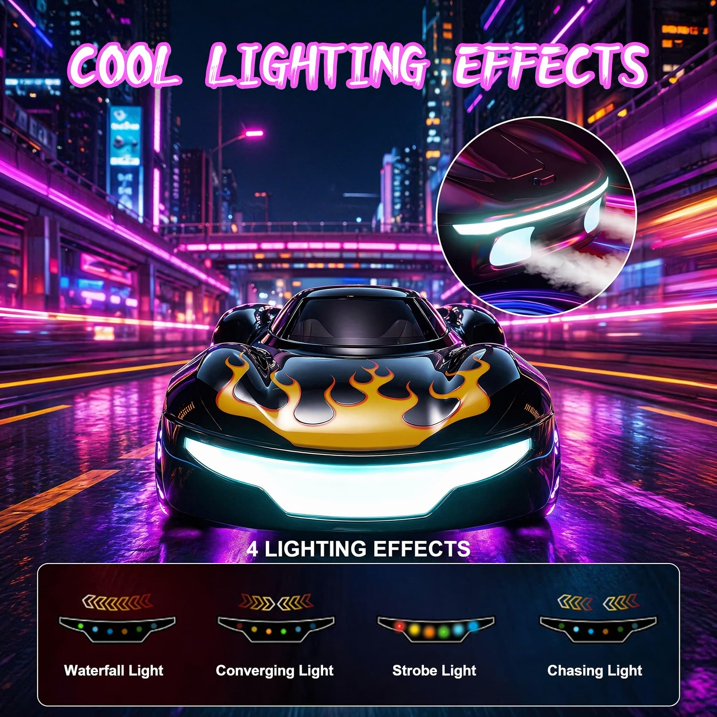 VKFVKF RC Monster Truck Toys, Remote Control Cars for Kids, 1:16 RC Cars with Light & Music, Stunt, 360° Spin, Left/Right Side Driving, Dual Spray