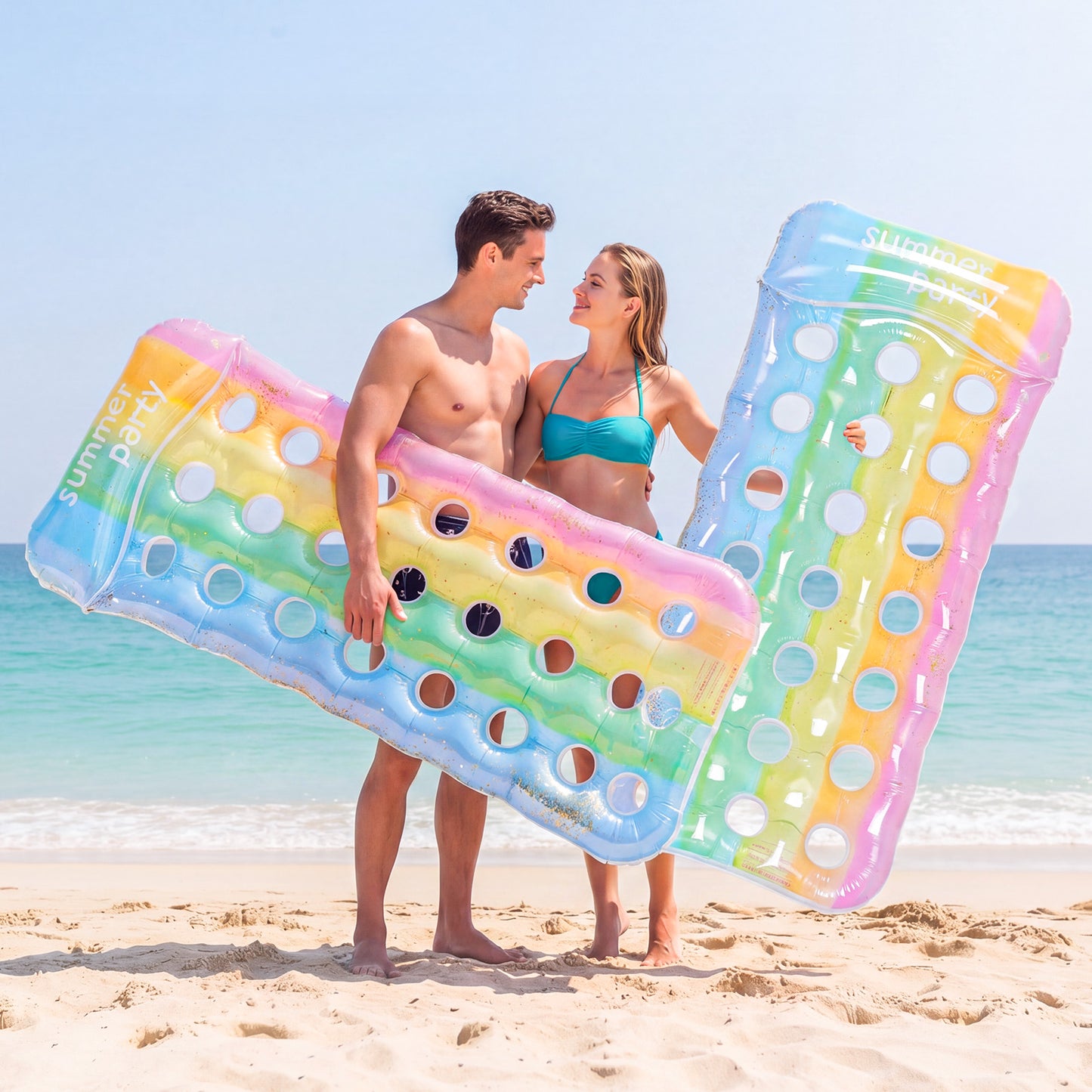 VKFVKF Pool Float for Adults , Giant Floaties Rafts for Adults Floating Lounger Sun Tanning Floats