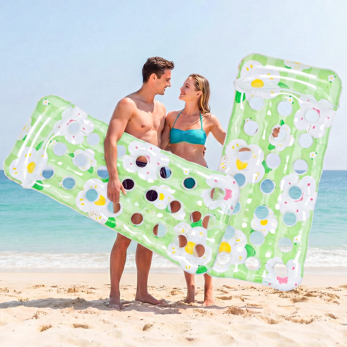 VKFVKF Pool Float for Adults , Giant Floaties Rafts for Adults Floating Lounger Sun Tanning Floats