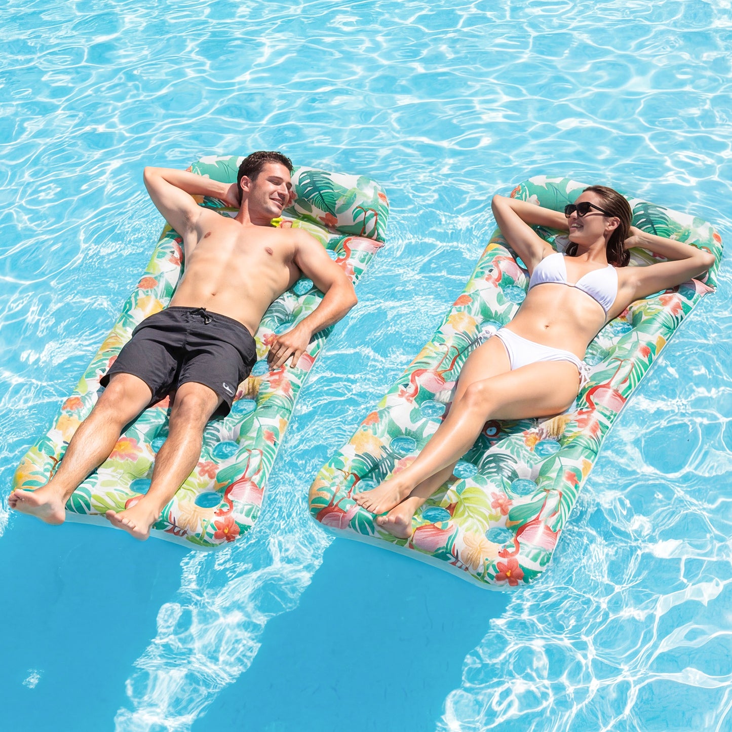 VKFVKF Pool Float for Adults , Giant Floaties Rafts for Adults Floating Lounger Sun Tanning Floats