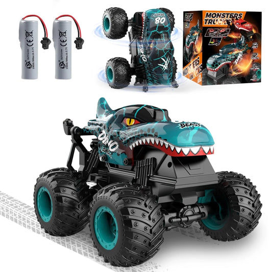 RC Monster Truck Toys, Remote Control Cars for Kids, Dinosaur RC Cars with Light & Music,Stunt, 360° Spin, Walk Upright