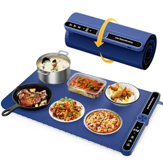 VKFVKF Electric Warming Tray,Portable Food Warming Mat, 9 Temperature Settings Food Warming Trays,Large Size 26x15.3 in,Residential,