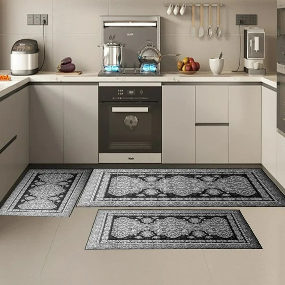 Laoyebaoho Kitchen Rug Set 3 Piece,Non Slip Kitchen Floor Mats ,Machine Washable Rugs Mats