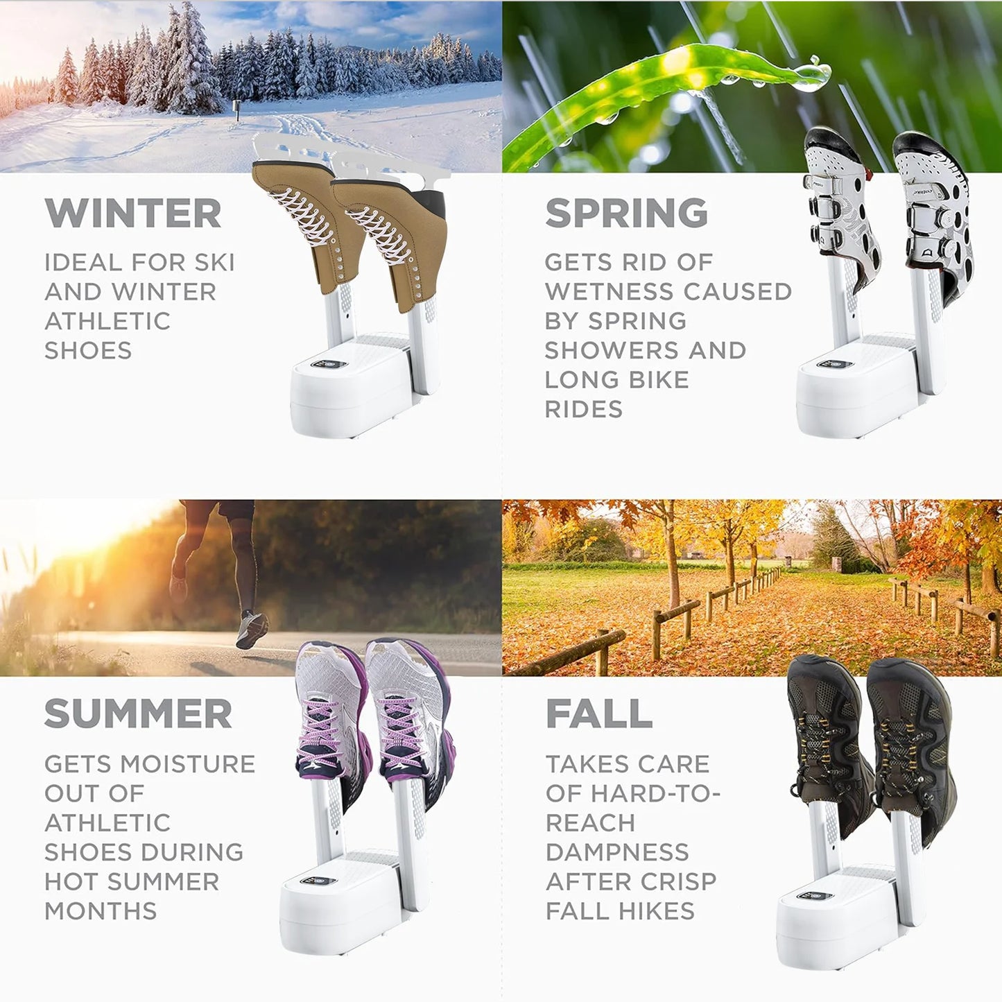 VKFVKF Boot Dryer for Work Boots, Shoe Dryer with Heat Blower, Glove Dryer & Boot Warmer - 90° Adjustable Dry Rack - Intelligent Timer